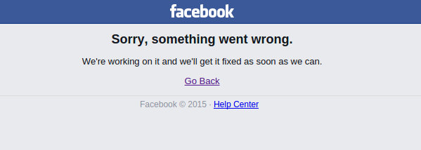facebook no funciona
