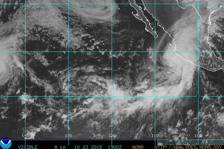 imagen satelital del huracan patricia