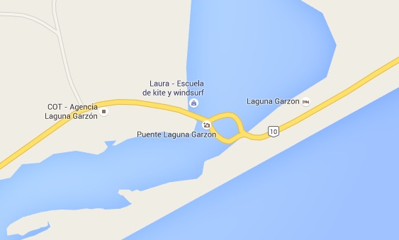 puente de laguna garzon en google maps